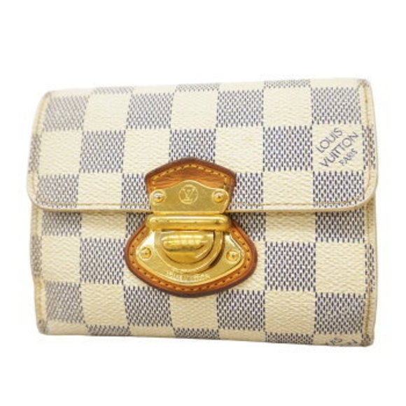 Louis Vuitton Tri Wallet Damier Azur White Portefeuille Joy White - Picture 1 of 9